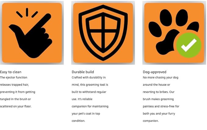 Deshedding Dog Brush for Long Hair (Small,Red) – Gentle Deshedding tool for Dogs & Cats – Reduces shedding, without damaging topcoat. Removes Loose Fur & Dead Undercoat.