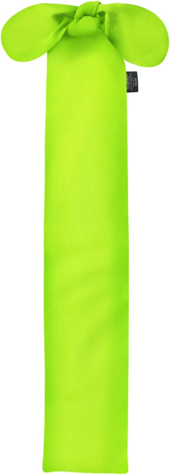 Harrison Howard Stretchy Tail Bag Breathable Horse Tail Guard Slip on Design Protect Horse Tail 2 Strand Closure Straps Keep Tail Clean & Protected 22" L Length Makes Grooming Easy-Fluro Lime