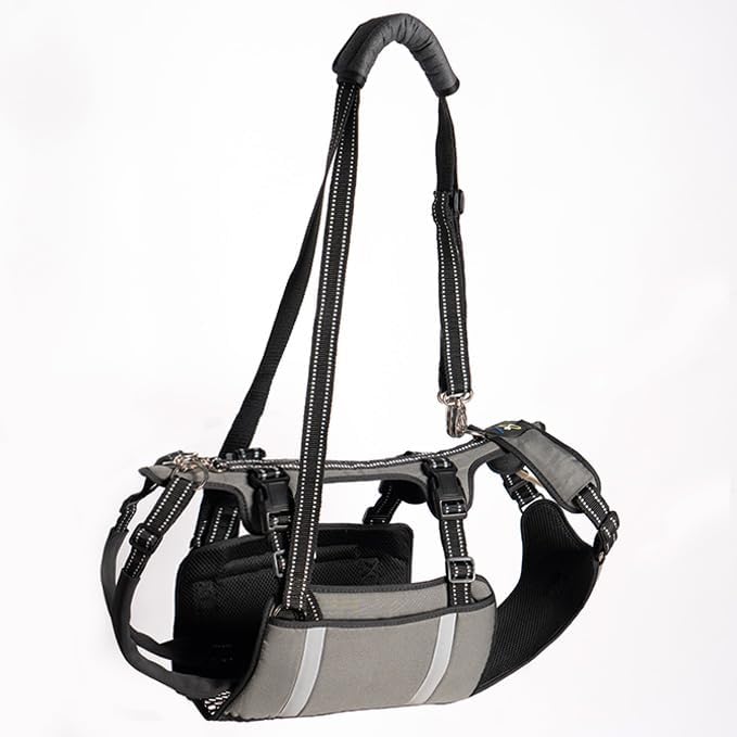 COODEO Mobility Dog Lift Harness, Emergency Carry Sling, Pet Rear Leg Support Rehabilitation Lifts Vest, Dog Carrier for Senior Dogs Joint Injuries, Arthritis (Military Green, M)