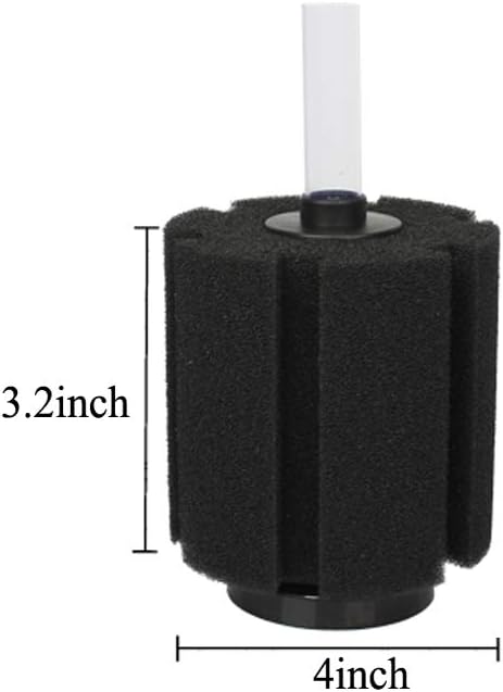 ALEGI 4pcs Large Aquarium Sponge Filter with Suction Cups, Check Valves for Breeding Fry Betta Shrimp Fish Tank (Medium for 20-50 Gal 4 Pcs)