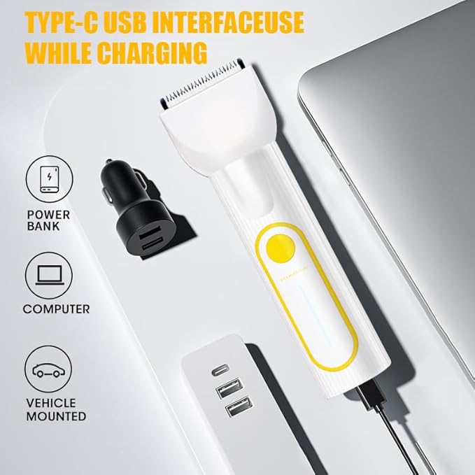 Dog Clippers Grooming Kit, 4-in-1 Low-Noise Dog Paw Trimmer, Shaver, Nail Trimmer and Nail Grinder 2025 New Electric Cordless Pet Grooming Kit