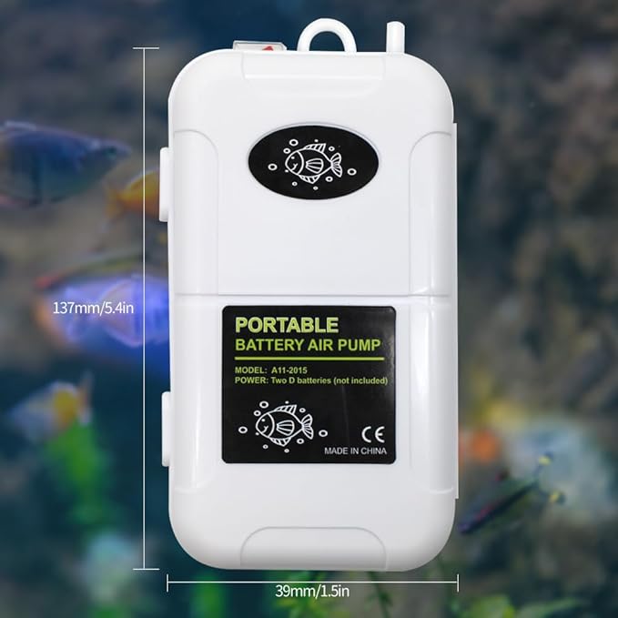 Small Air Pump for Fish Tank 6 Gallons, Aerator for Bait Bucket,Bubbler Stones for Aerator, Bait Bucket Air Pump,Quiet Voice, Suitable for Tropical Fish Enthusiasts and Fishing Enthusiasts