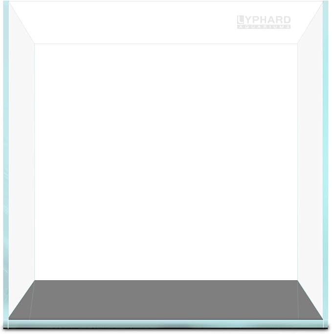 Tall Rimless Aquarium 3 Gallon, Ultra Clear Low Iron Nano Fish Tank for Betta, L7.9×W7.9×H11.8 Glass Thickness 5mm with EVA Foam Leveling Mat