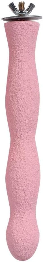 Bird Perch, and Beak Frosted Grinding Bar Standing Stick Cage Toy for Parakeet African Grey Cockatoo Budgies Cockatiel(L)