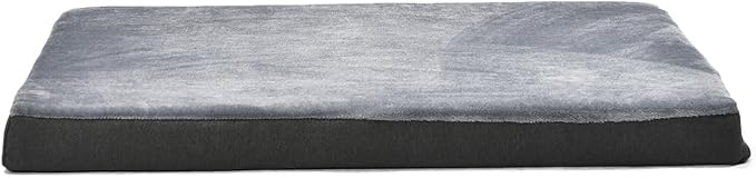 Amazon Basics Dog Bed with Cooling Gel Memory Foam, Pressure-Relief Support for Dogs up to 90lbs, Non-Slip Bottom, Machine Washable Cover, Extra Large Sized (41" x 29"), Grey
