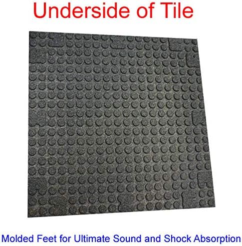 American Floor Mats - Extreme Rubber Gym Tiles - 1 Inch Thick Colorful Rubber Gym Tiles - Superior Shock and Sound Absorbing Tiles - 35% Red/Grey/White 50 Tile Pack (Covers 200 Sq Ft)