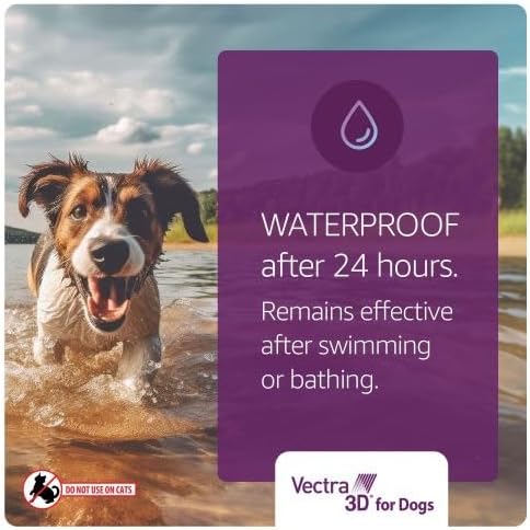 Vectra 3D for Dogs Flea, Tick & Mosquito Treatment & Prevention for Medium Dogs (21 – 55 lbs) , 6 month supply