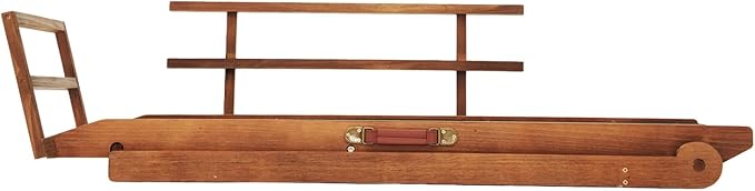 Dog Ramp for Bed, Dog Stairs for Small and Large Dogs, Portable Dog Steps for Bed, Couch, Car, Adjustable Folding Pet Ramp, Upgrade Rubber Pet Steps, Supports up to 210 lbs (Medium-Brown)