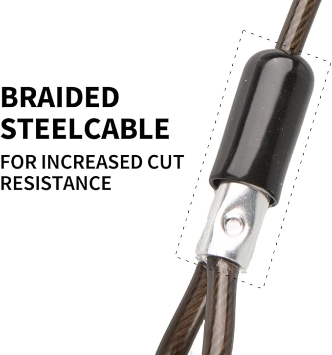 Dog tie Out Cable, 10/20/25/30/50/70/100 feet, Suitable for Dogs up to 350 pounds, Dog Cable with Swivel Buckle, Lightweight, Non-Winding, for Outdoor Camping, Yard Dog Cable (Black, 70FT)