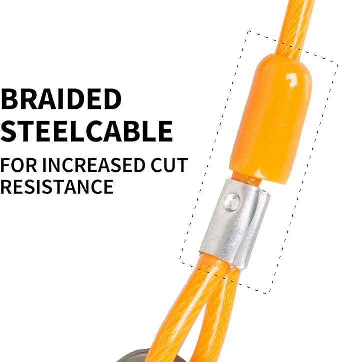 Dog tie Out Cable, 10/20/25/30/50/70/100 feet, Suitable for Dogs up to 350 pounds, Dog Cable with Swivel Buckle, Lightweight, Non-Winding, for Outdoor Camping, Yard Dog Cable (Orange, 20FT)