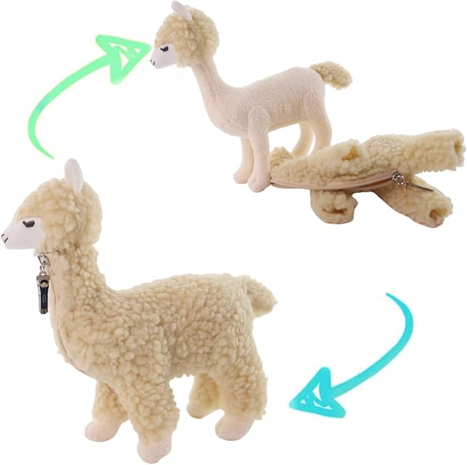 Alpaca Stuffed Animal, Llama Plush Toy, Cute Alpaca Plushie, Sleeping Pet Buddy, Llama Stuffed Animal Birthday Gifts for Girls, Kids Christmas Small Plush Toy