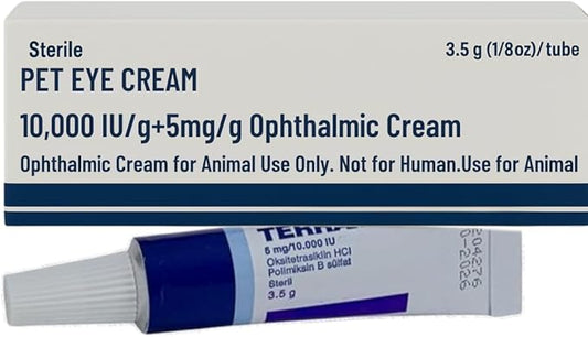 Pet Eye Cream Health, Premium Eye Cream for Cats, Dogs, Cattle, Sheep, Horse and Bird 3.5 gr/1 Tube for All Pets, Premium Tube Cream