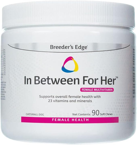 Revival Animal Health Breeder's Edge in Between for Her, Female Multivitamin for Cat/Small Dog- 90 ct