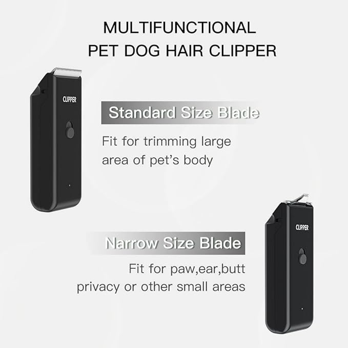 Dog Cat Home Hair Waterproof Clipper Portable Electric USB Rechargeable Pet Grooming Tools Low Noise Shaver Cordless Trimmer for Small and Large Pets