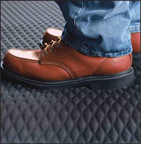 American Floor Mats Hog Heaven 5/8 inch Black & Black Border 2' x 5' Nitrile Backed Anti-Fatigue Comfort Mat