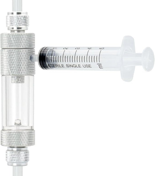 LINLAN Easy Water Refill CO2 Bubble Counter with Check Valve and Water Adder for Planted Aquarium CO2 Regulator (Air Pipe Connection)