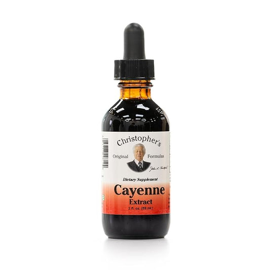 Christopher's Original Formulas Cayenne Extract - 2 fl oz Liquid | Premium Herbal Supplement for Wellness