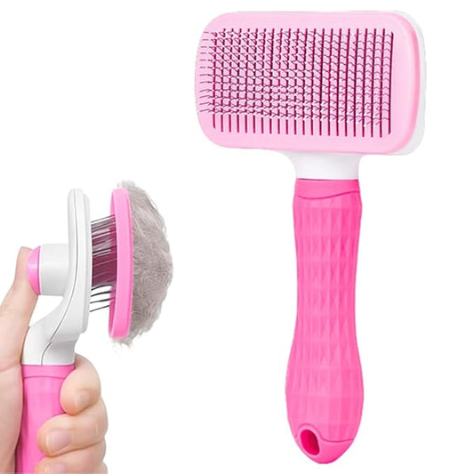 Namylya Cat Brush for Shedding & Grooming – Slicker Brush for Dogs and Cats with Long Hair – Removes Tangles, Mats & Loose Fur