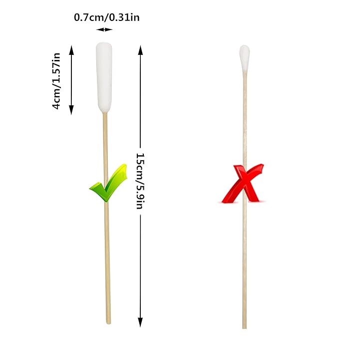 6 Inch Long Cotton Swabs of Medium and Large Pets Ears Cleaning or Makeup 400pcs