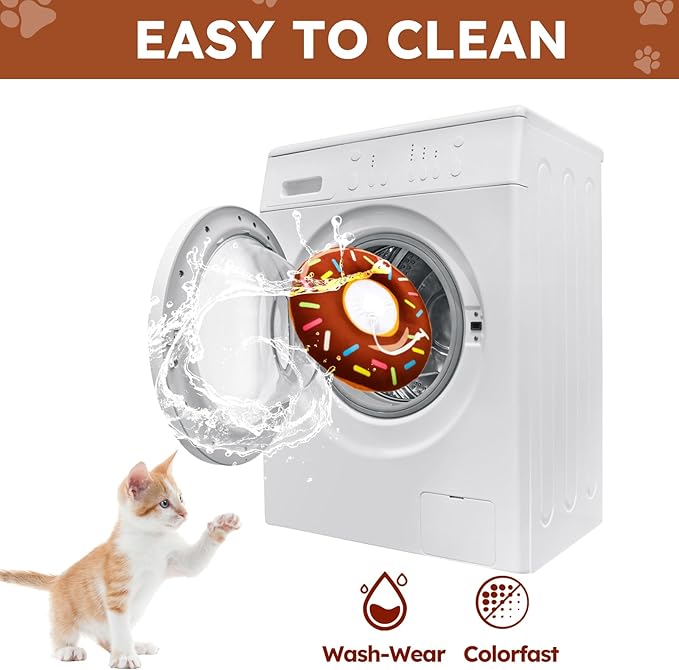 Cat Cone Collar Soft, Cat Recovery Collar for Wound Healing Cute Donut Adjustable Kittens Cones to Stop Licking Comfortable Lightweight Neck Elizabethan Collars for Cats Kittens After Surgery