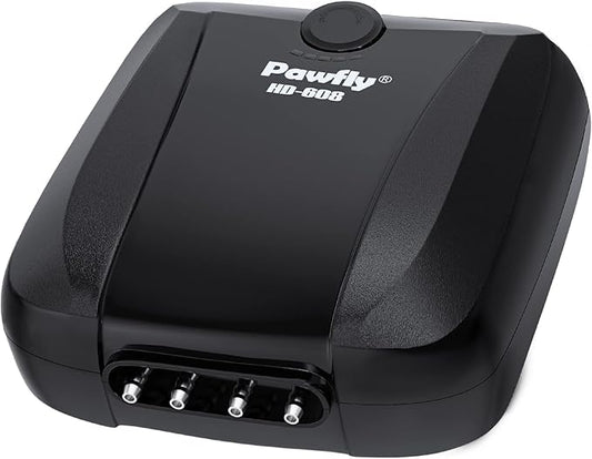 Pawfly Aquarium Air Pump Oxygen Pump for 10-200 Gallon Fish Tanks Buckets Dual Outlet Adjustable Ultra Quiet Aerator Pump with Accessories