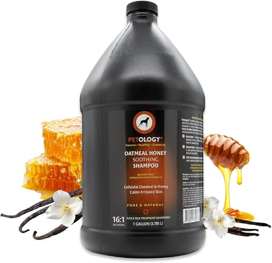 Oatmeal Honey Soothing Shampoo, Gallon - Natural, Gentle, Sulfate-Free, Relieves Inflamed Skin and Provides Long Term Moisturization, Bulk Refill Size 128 oz