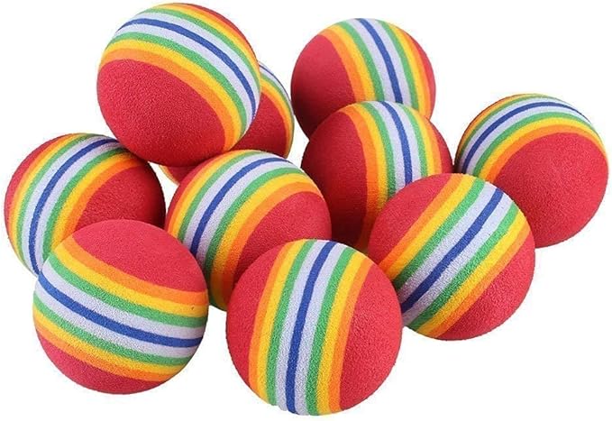 Colorful Soft Foam Rainbow Play Balls for Pet Dog and Cat Toys (12)
