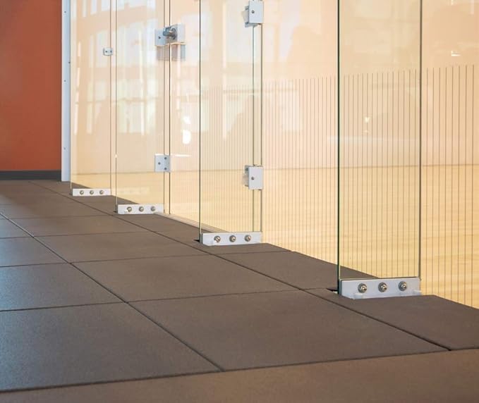 American Floor Mats - Extreme Rubber Gym Tiles - 1 Inch Thick Colorful Rubber Gym Tiles - Superior Shock and Sound Absorbing Tiles - 35% Orange/Grey/White 50 Tile Pack (Covers 200 Sq Ft)