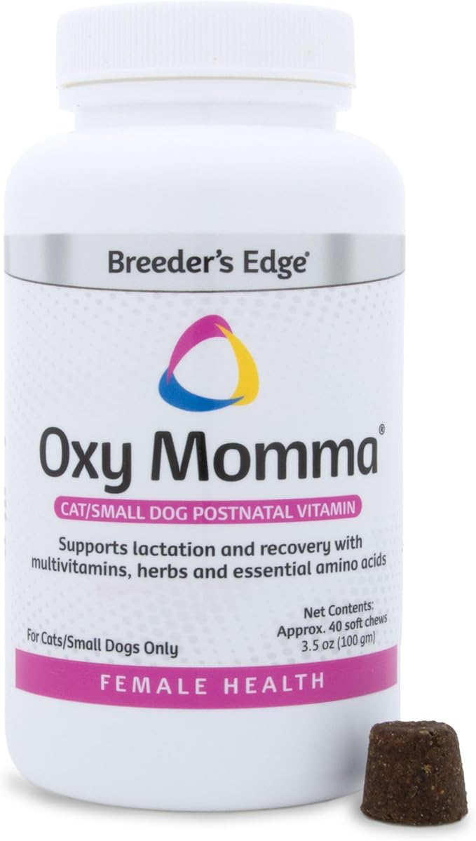 Breeder's Edge Oxy Momma- Nursing & Recovery Supplement- for Medium & Large Dogs- 40ct Soft Chews