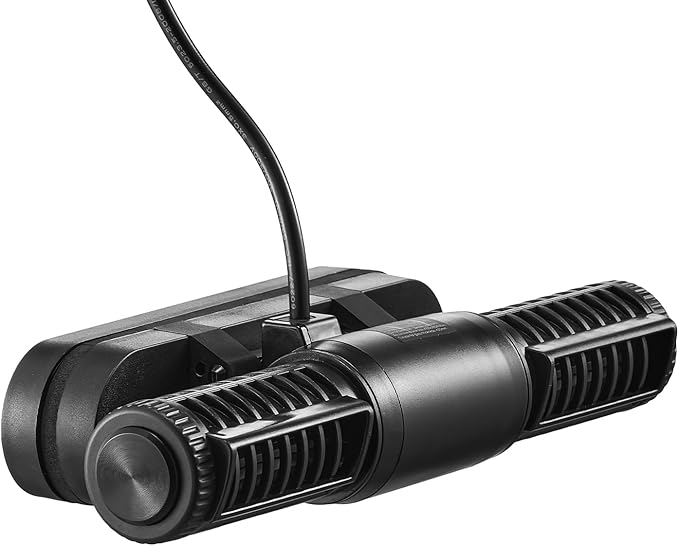 VEVOR Aquarium Wave Maker, 25W, 2380 GPH Adjustable Cross Flow Pump with Controller, Magnetic DC 24V Aquarium Powerhead, Strong Magnetic Base, 360° Rotating Wavemaker, for Saltwater Marine Freshwater