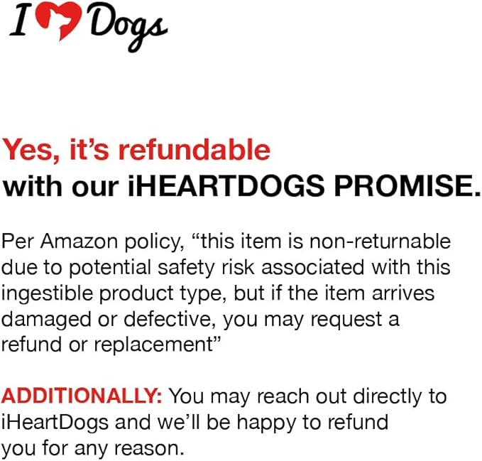 iHeartDogs 24-in-1 Adult Dog Multivitamin Daily+ Total Health Support Powder with Probiotics, Omega-3, Glucosamine, Mushrooms & Bone Broth - 60 Servings