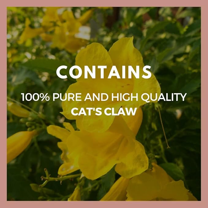 Cat’s Claw Bark & Root | 1,000 mg, 60 Vegan Capsules Herbal Dietary Supplement | Two Month Supply