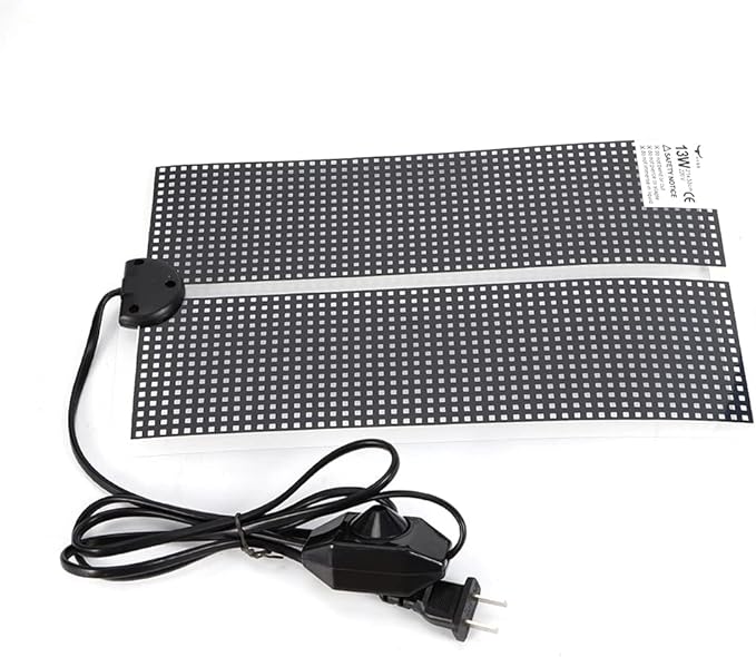 8-Grid Acrylic Pet Breeding Box,Large Reptile Enclosure with Hygrometer&Heating Pad,Lizard Spider Snake Tortoise Cage Pet Snake Terrarium Tank Multipurpose Multipurpose Feeding Box,White.