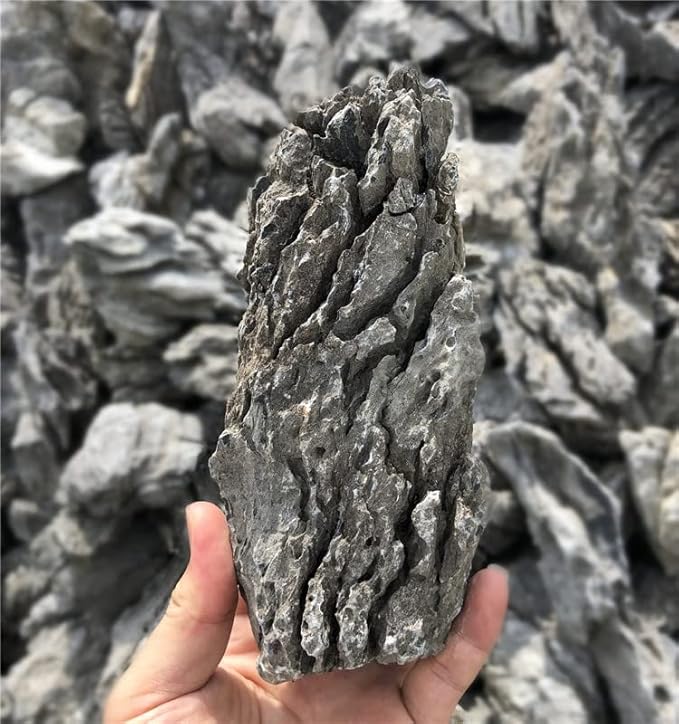 KINGRUI Natural Seiryu Rock Stone 11LB Dragon Stone for Aquarium Landscaping Models Fish Tank Decoration Reptile and Amphibian enclosures 3-6inch