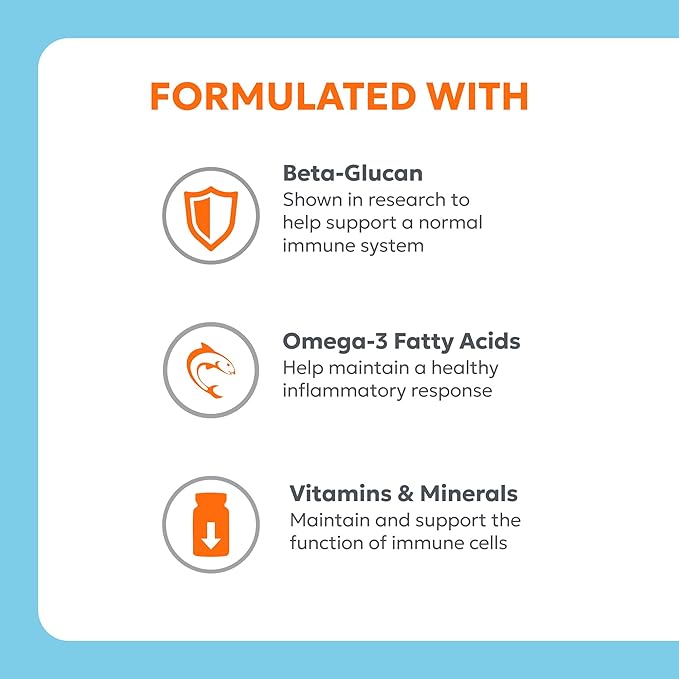 Nutramax Imuquin Immune Health Supplement Powder for Cats, with Beta Glucans, Marine Lipids, Vitamins and Minerals, 30 Packets, Updated Version