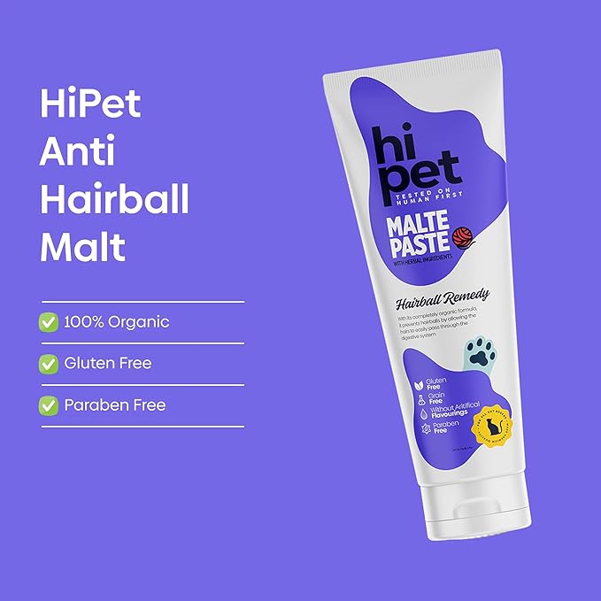 Anti-Hairball Malt, Cat Treats Lickable, Hairball Treatment for Cats, Supports Digestive System, 2.65 Oz (Pack of 1)