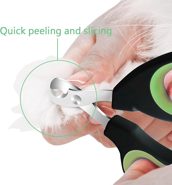 Cats & Dogs Pets Nail Clippers & Trimmers Rabbit Nail Clippers cat Nail Clippers for Indoor Cats cat Claw Clippers with Safety Guard Professional Grooming Tool for Cat Kitten(Green)