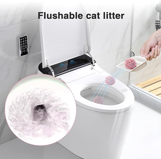 Cat Litter 12LB/2 Packs Dust-Free Clumping Tofu Cat Litter Quickly Absorb Odors Toilet Can Flush Into The Toilet Pure Natural tofu cat Litter (Peach)