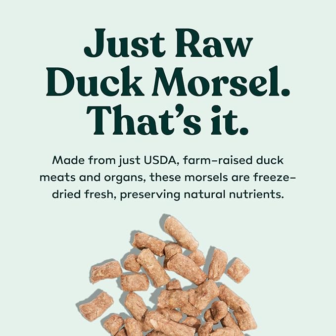 Little Hunter Freeze Dried Dog Treats - Duck Morsel - Raw Single Ingredient Duck Morsel Dog Treats for Snacks, Training, Dog Food Toppers - All Natural, Healthy Dog & Puppy Treats, 2 oz