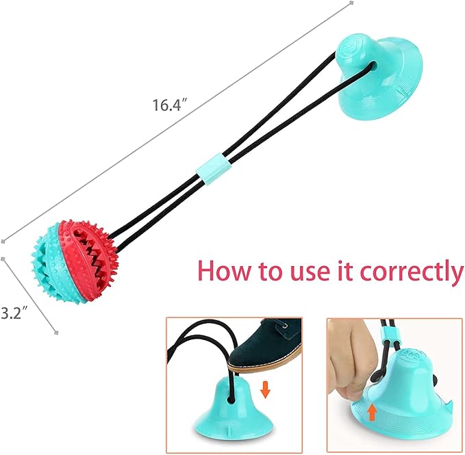 Dog Toys Dog Chew Toys for Aggressive chewers, Puppy Dog Training Treats Teething Rope Toys for Boredom Dog Puzzle Treat Food Dispensing Ball Toys for Puppies Teething (Blue)