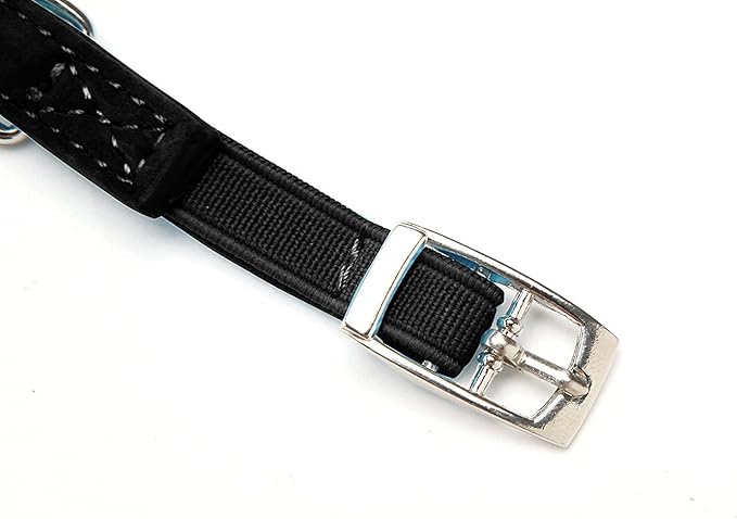 CHUKCHI Heart Bling Cat Collar with Safety Belt and Bell 8-11 Inches (Black)
