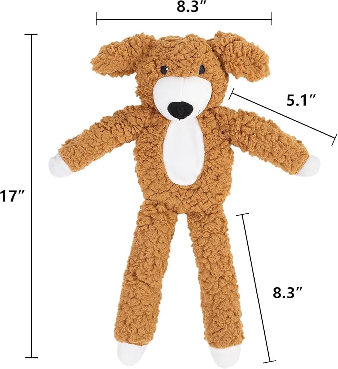 DODODOLA Dog Toys Plush Partial Stuffing Puppy Chew Toys for Teething Soft Squeaky Dog Toy to Keep Them Busy for Small Medium Big Large Dogs Pet