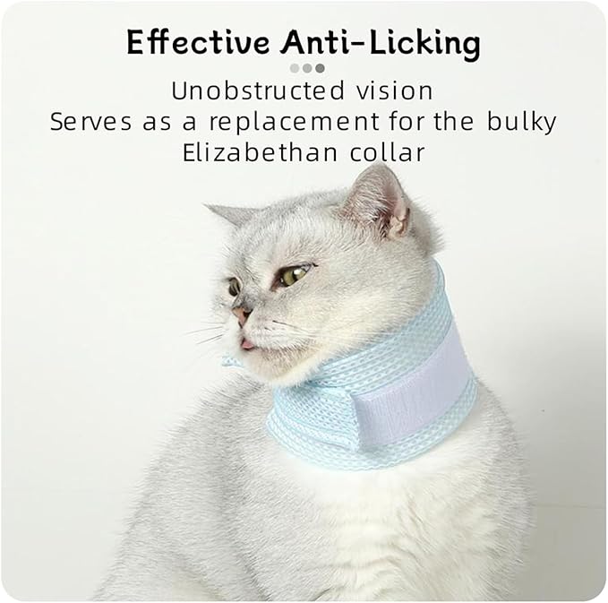 Cat Neck Brace Cover - Breathable & Adjustable Elizabethan Collar for Post-Surgery Recovery Anti-Scratch Anti-Lick Protection, Cervical Cone for Small Medium Large Dogs Puppies Kittens (X-Large,Pink)