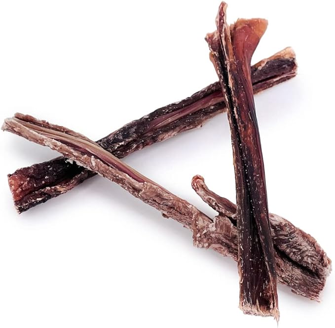 ValueBull Beef Jerky Gullet Sticks, Premium Dog Chews, 6 Inch, 100 Count Bulk Pack - Natural Collagen, Glucosamine & Chondroitin for Joint Health, Single-Ingredient Beef Esophagus