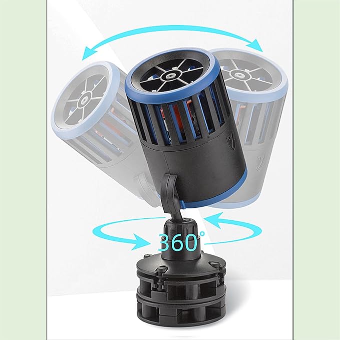 Carefree Fish Aquarium Magnetic Dual Powerheads 25W 5400Gph for 30~300Gal Fish Tank Wave Maker Quiet and Strong Submersible Water Circulation Pump for Freshwater and Saltwater