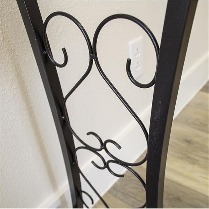 MAKLAINE Traditional Steel 20 Gallon Metal Aquarium Stand in Black