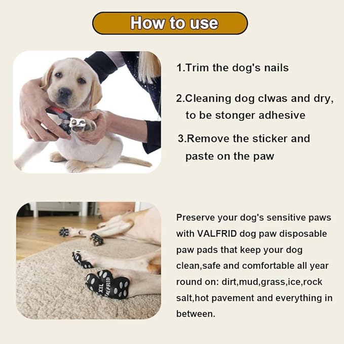 Dog Paw Pads Anti-Slip Paw Protector,15 Sets-60 Pads Keeps Dogs from Slipping On Hardwood Floors,Traction Control Non-Skid Stronger Adhesive for Senior Dogs and Weak Paws Multicolor XL