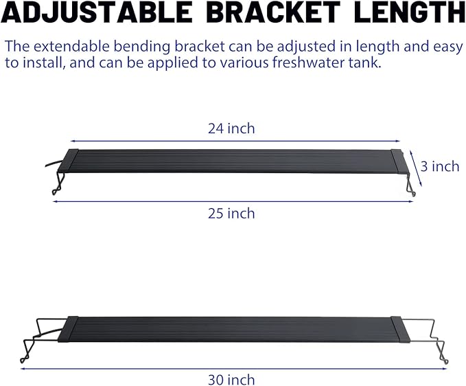 WaterRebirth Aquarium LED Light Fish Tank Light (24-30”)