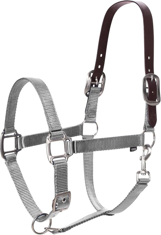 Equinavia Loki Adjustable Breakaway Horse Halter - Silver Sconce Gray - Pony