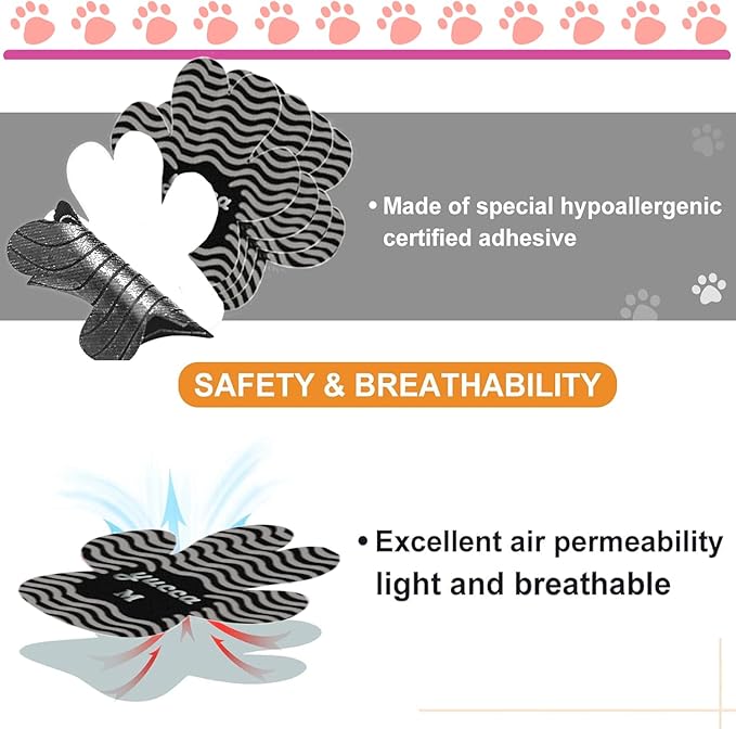 Dog Anti Slip Paw Grips Traction Pads, Dog Paw Protector with Stronger Adhesive, Toe Grips for Dogs from Slipping on Hardwood Floors, Dog Shoes Booties Socks Replacement for Older Dogs